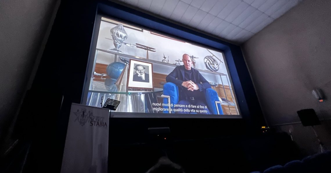 Videomessaggio di Bertrand Piccard(foto: Pasquale Ammendola)